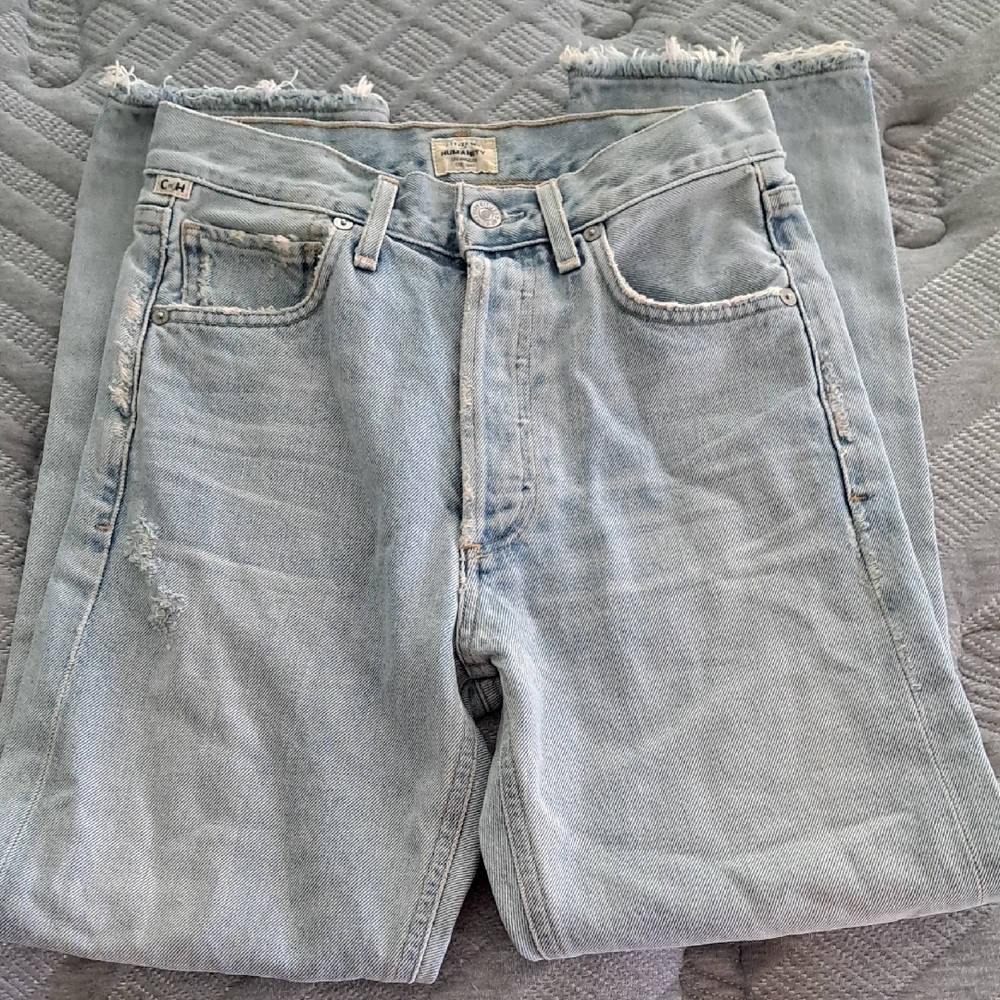 Light Blue Distressed Men's Jeans